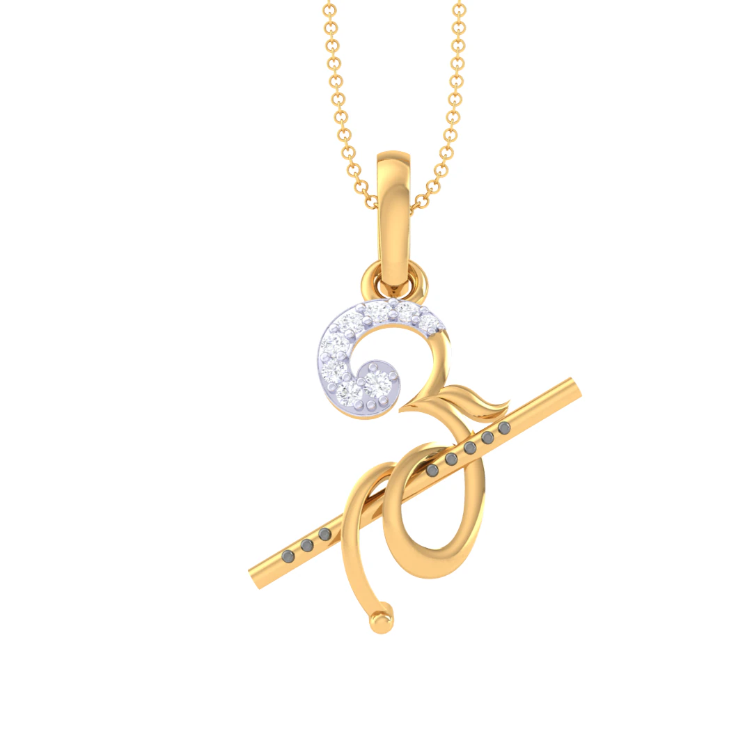 3D Printable Cad jewelry design of Lady diamond Pendant 3D Model .c4d .max .obj .3ds .fbx .stl .blend 