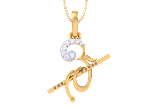 3D Printable Cad jewelry design of Lady diamond Pendant 3D Model