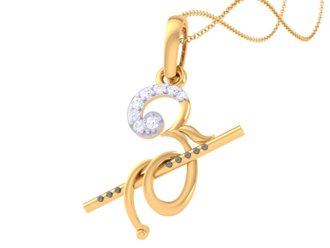 3D Printable Cad jewelry design of Lady diamond Pendant 3D 모델