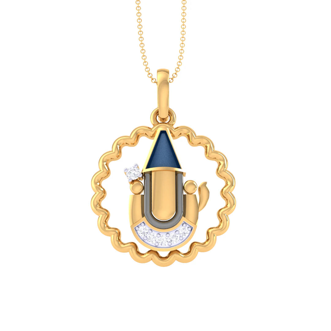 3D Printable Cad jewelry design of Lady diamond Pendant 3D Model .c4d .max .obj .3ds .fbx .stl .blend 