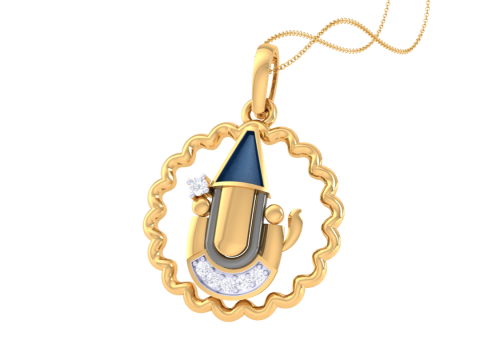 3D Printable Cad jewelry design of Lady diamond Pendant 3D 模型