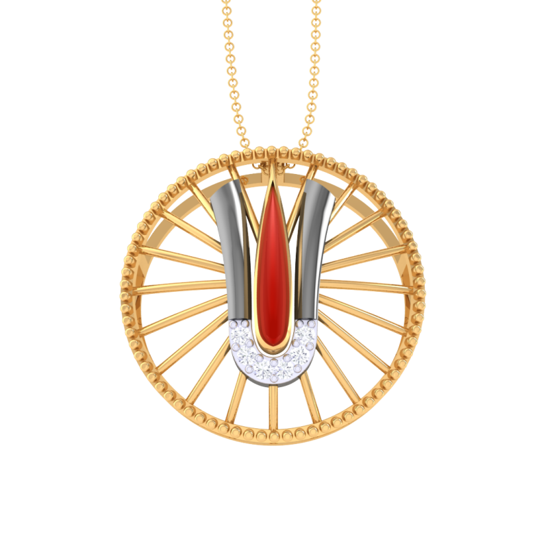 3D Printable Cad jewelry design of Lady diamond Pendant 3D Model .c4d .max .obj .3ds .fbx .stl .blend