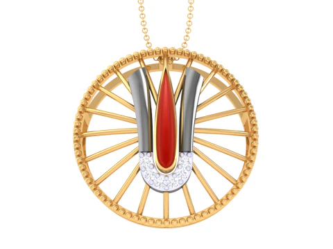 लेडी डायमंड पेंडेंट का 3डी प्रिंट करने योग्य कैड आभूषण डिजाइन 3D मॉडल