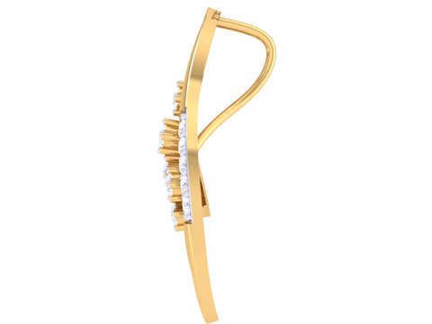 3D Printable Cad jewelry design of Lady diamond Pendant 3D Model