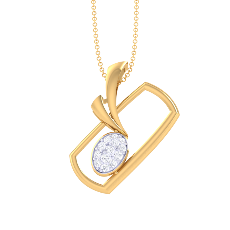 3D Printable Cad jewelry design of Lady diamond Pendant Modelo 3D .c4d .max .obj .3ds .fbx .stl .blend