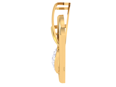 3D Printable Cad jewelry design of Lady diamond Pendant Modelo 3D