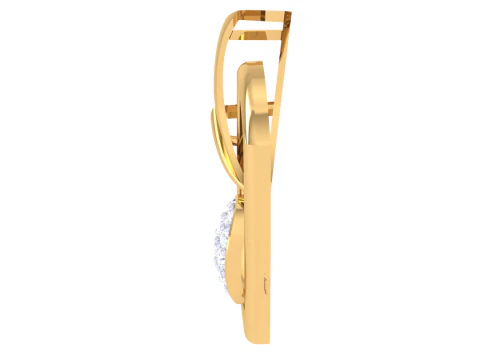 3D Printable Cad jewelry design of Lady diamond Pendant 3D Model