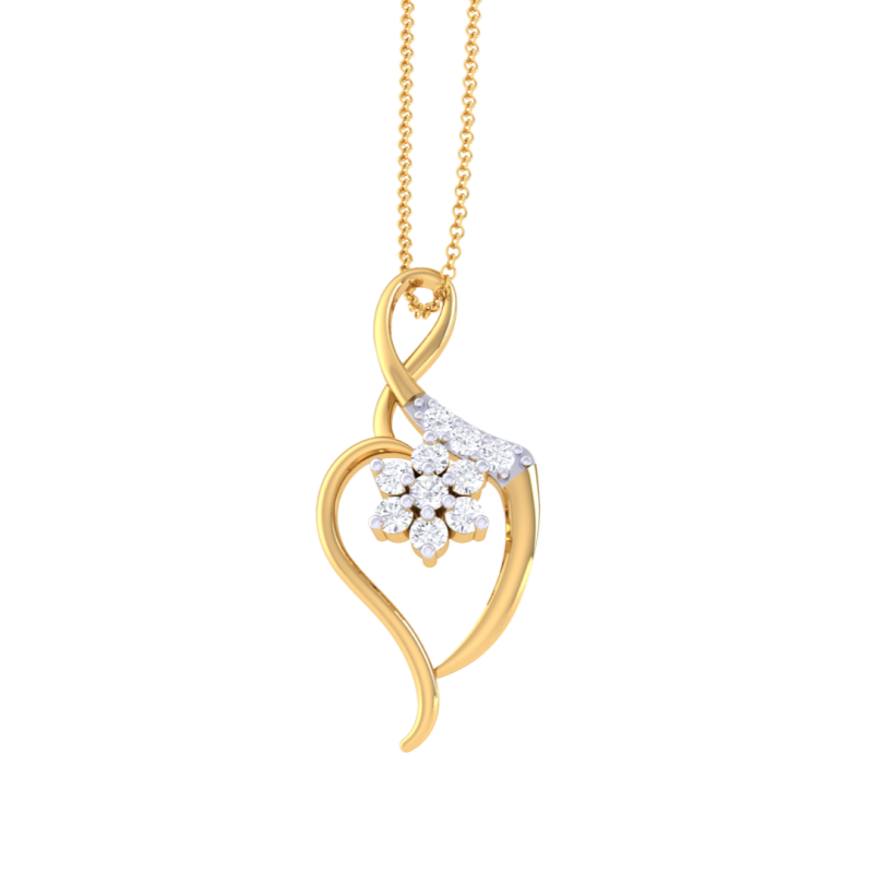 3D Printable Cad jewelry design of Lady diamond Pendant Modèle 3D .c4d .max .obj .3ds .fbx .stl .blend