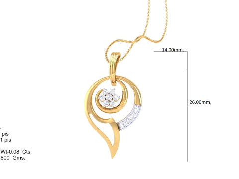 3D Printable Cad jewelry design of Lady diamond Pendant 3Dモデル