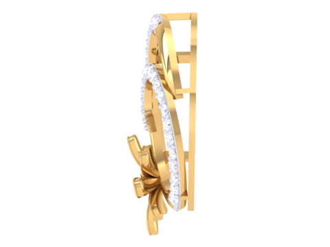 3D Printable Cad jewelry design of Lady diamond Pendant 3D Model