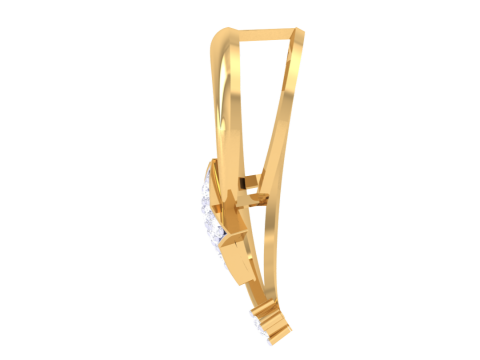 3D Printable Cad jewelry design of Lady diamond Pendant Modelo 3D