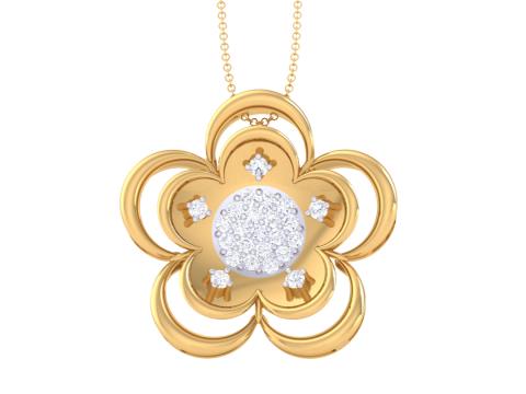 3D Printable Cad jewelry design of Lady diamond Pendant 3D Модель