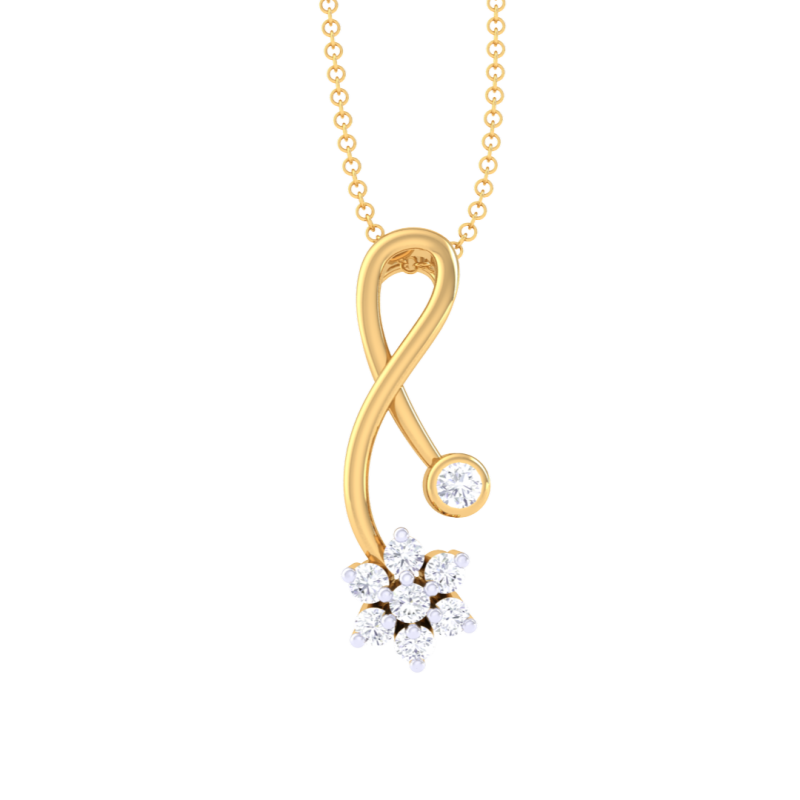 3D Printable Cad jewelry design of Lady diamond Pendant Modelo 3D .c4d .max .obj .3ds .fbx .stl .blend