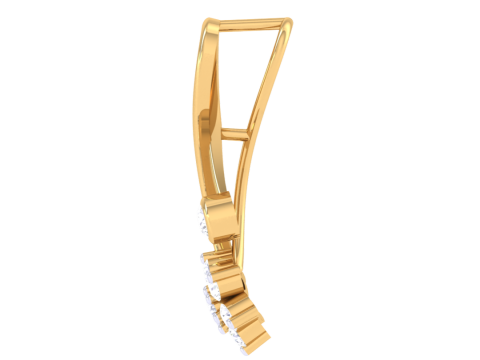 3D Printable Cad jewelry design of Lady diamond Pendant Modelo 3D