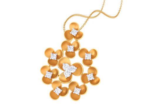 3D Printable Cad jewelry design of Lady diamond Pendant 3D Model
