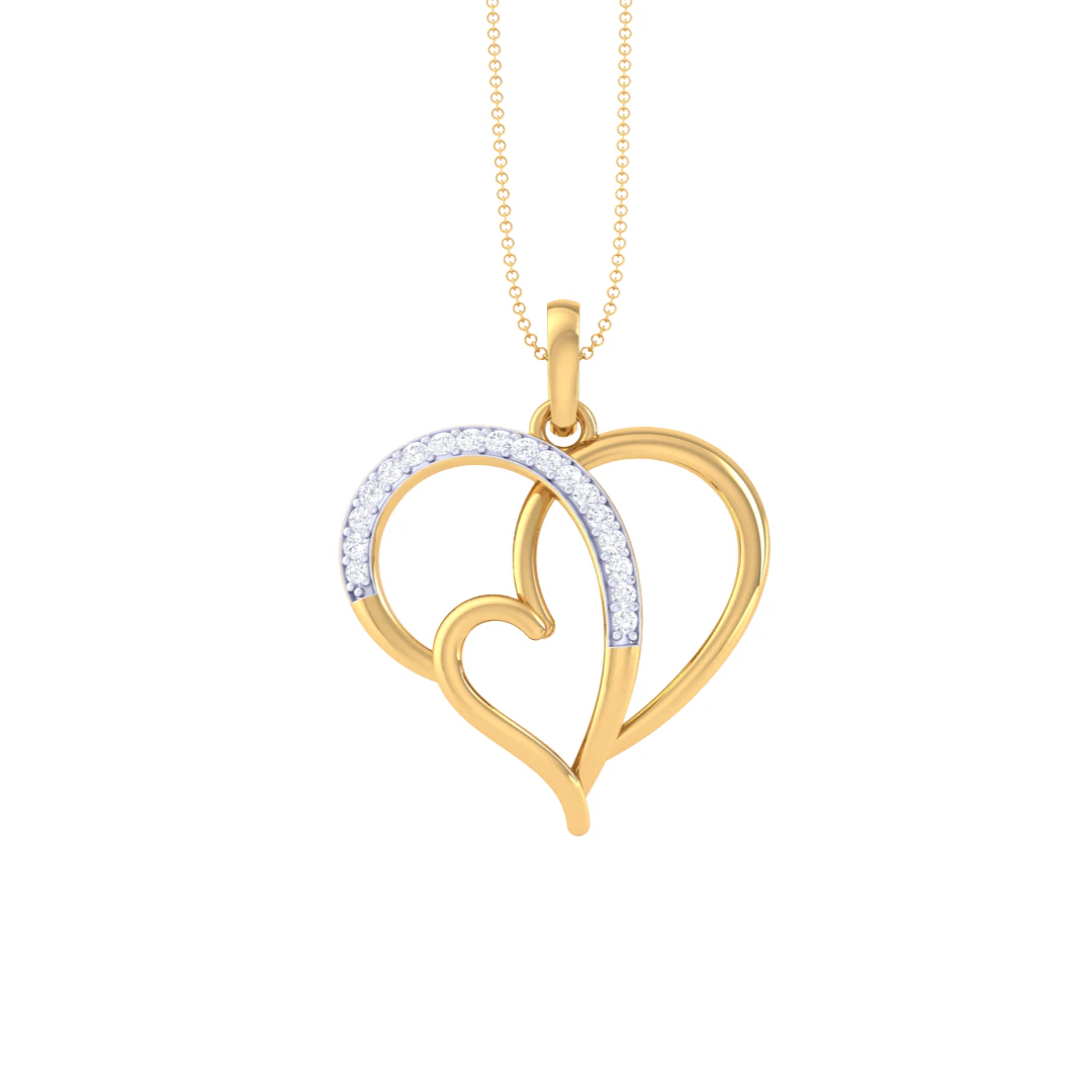 3D Printable Cad jewelry design of Lady diamond Pendant 3D Model .c4d .max .obj .3ds .fbx .stl .blend 