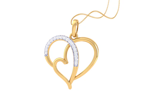 3D Printable Cad jewelry design of Lady diamond Pendant 3D Model