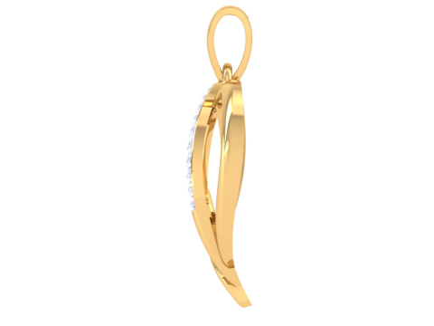 3D Printable Cad jewelry design of Lady diamond Pendant Model 3D