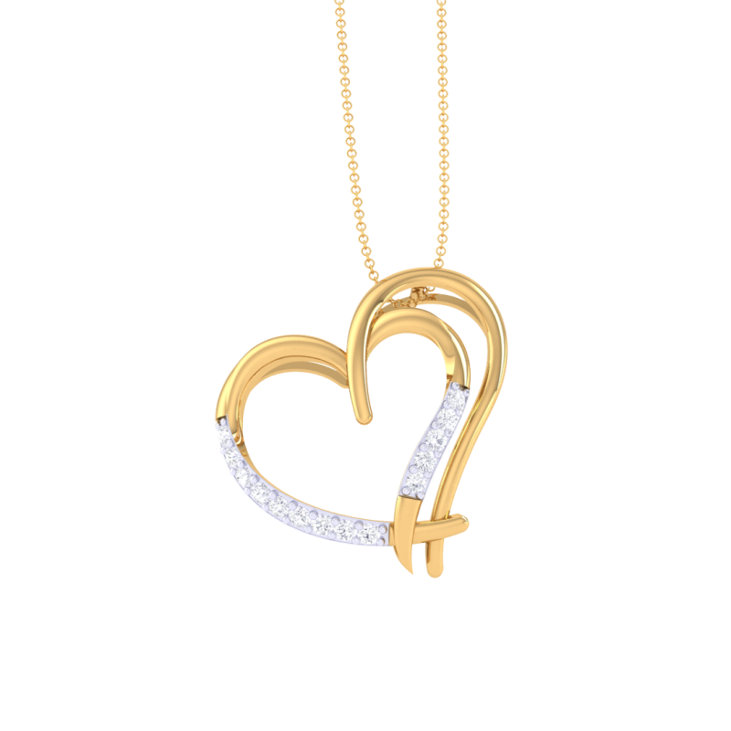 3D Printable Cad jewelry design of Lady diamond Pendant 3D Model .c4d .max .obj .3ds .fbx .stl .blend 