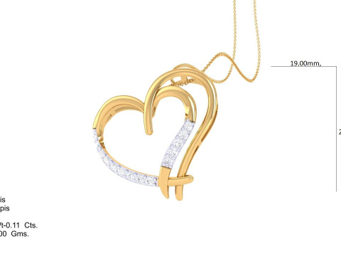 3D Printable Cad jewelry design of Lady diamond Pendant 3D Model