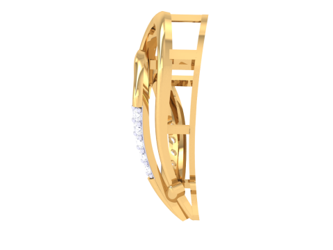 3D Printable Cad jewelry design of Lady diamond Pendant 3D Model