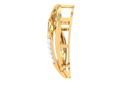 3D Printable Cad jewelry design of Lady diamond Pendant 3D Model