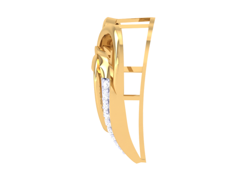 3D Printable Cad jewelry design of Lady diamond Pendant Modèle 3D