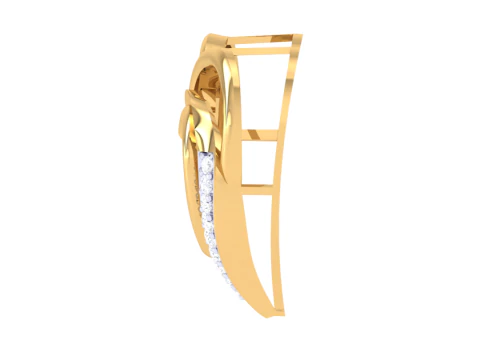 3D Printable Cad jewelry design of Lady diamond Pendant 3D Model