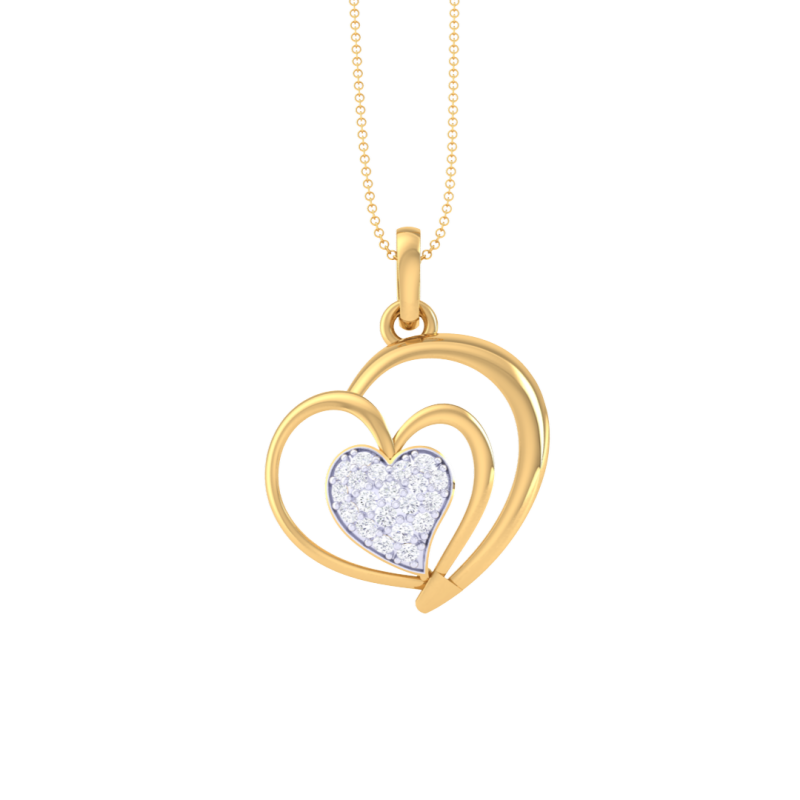 3D Printable Cad jewelry design of Lady diamond Pendant Model 3D .c4d .max .obj .3ds .fbx .stl .blend