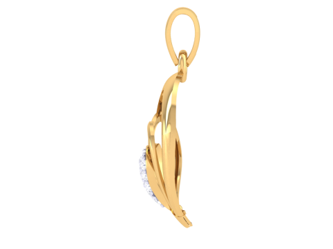 3D Printable Cad jewelry design of Lady diamond Pendant Model 3D