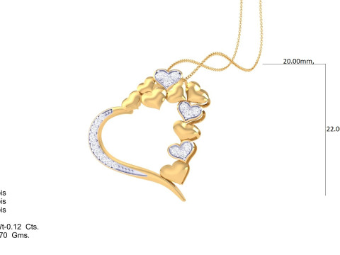 3D Printable Cad jewelry design of Lady diamond Pendant 3D Модель