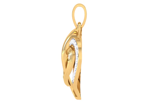 3D Printable Cad jewelry design of Lady diamond Pendant 3D Model