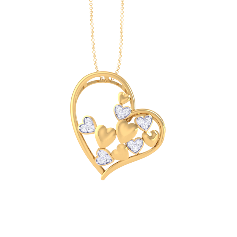 3D Printable Cad jewelry design of Lady diamond Pendant 3D मॉडल .c4d .max .obj .3ds .fbx .stl .blend