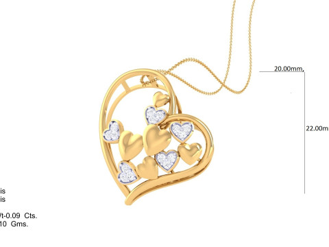 3D Printable Cad jewelry design of Lady diamond Pendant 3D मॉडल