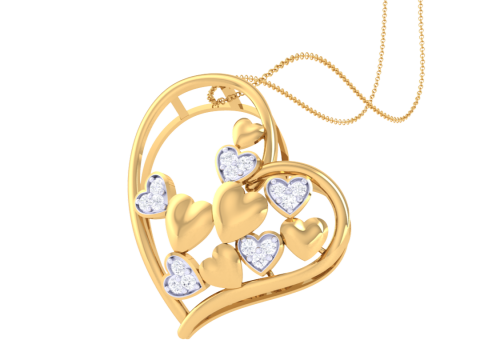 3D Printable Cad jewelry design of Lady diamond Pendant 3D मॉडल