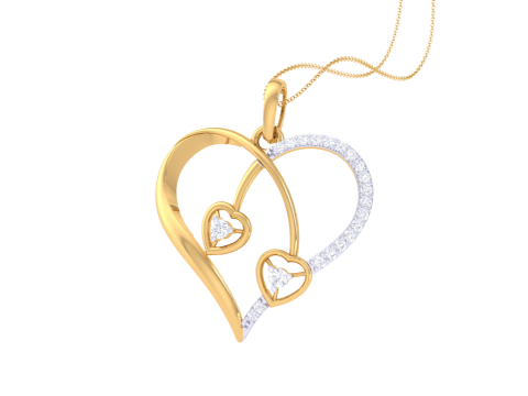 3D Printable Cad jewelry design of Lady diamond Pendant 3D Модель