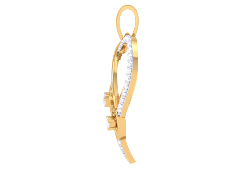 3D Printable Cad jewelry design of Lady diamond Pendant 3D Модель