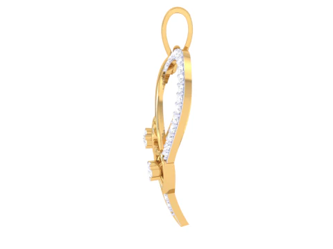 3D Printable Cad jewelry design of Lady diamond Pendant 3D Model