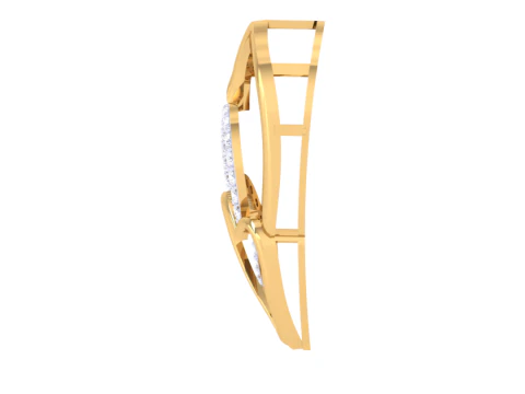 3D Printable Cad jewelry design of Lady diamond Pendant 3D Model