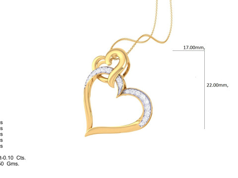 3D Printable Cad jewelry design of Lady diamond Pendant 3D Model