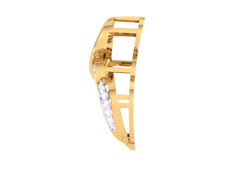 3D Printable Cad jewelry design of Lady diamond Pendant 3D Model