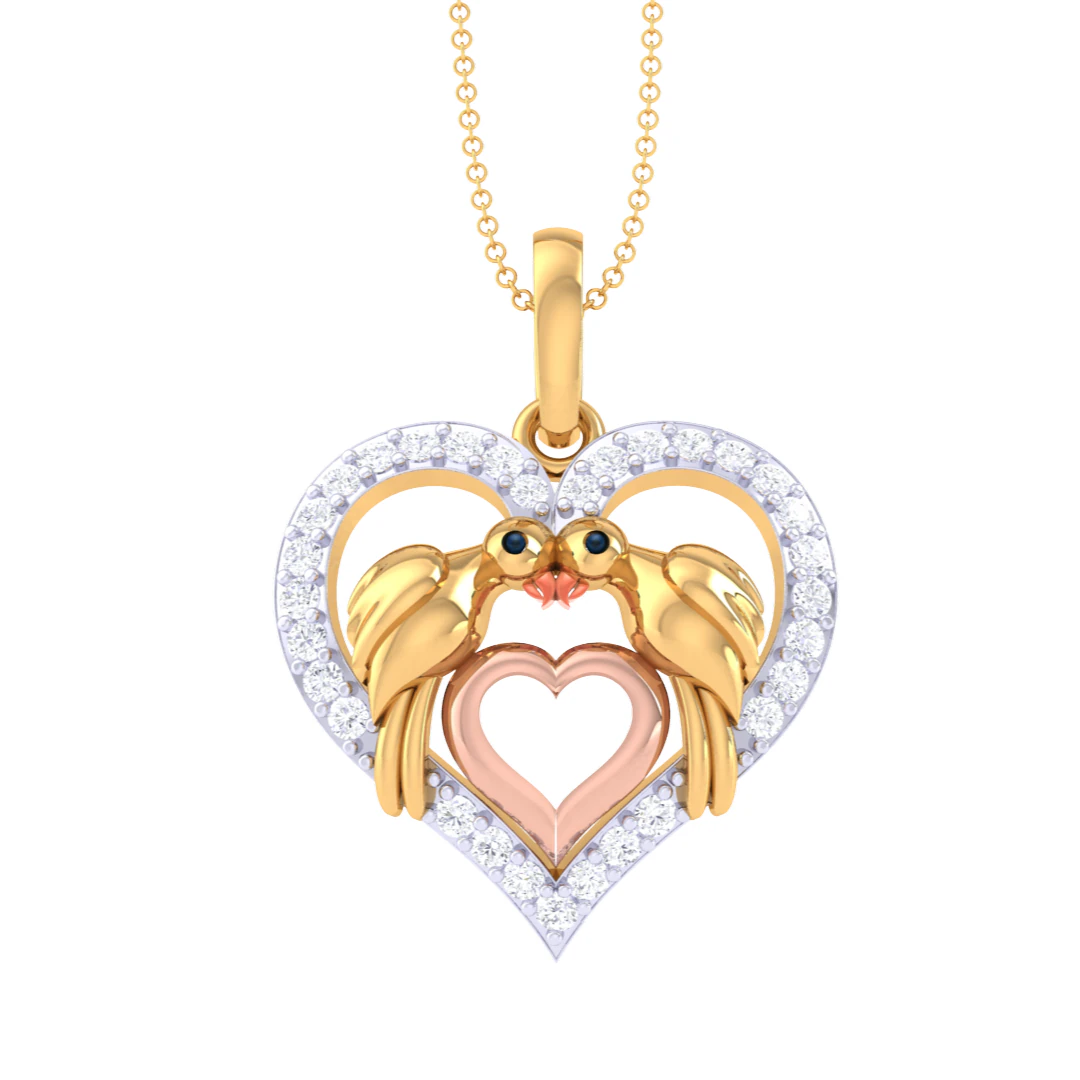 3D Printable Cad jewelry design of Lady diamond Pendant 3D Model .c4d .max .obj .3ds .fbx .stl .blend 