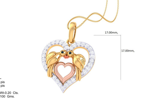 3D Printable Cad jewelry design of Lady diamond Pendant 3Dモデル