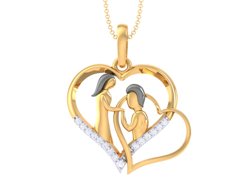 3D-druckbares CAD-Schmuckdesign eines Lady-Diamantanhängers 3D Modell