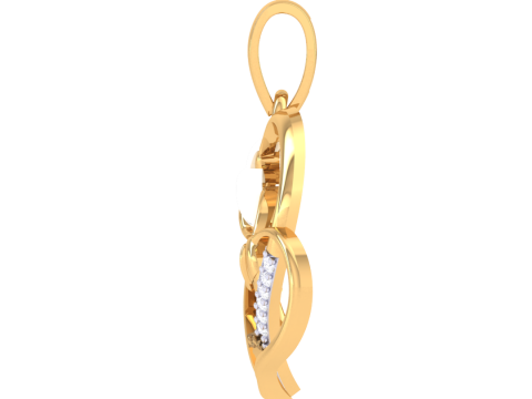 3D Printable Cad jewelry design of Lady diamond Pendant Modèle 3D