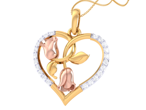 3D Printable Cad jewelry design of Lady diamond Pendant 3Dモデル
