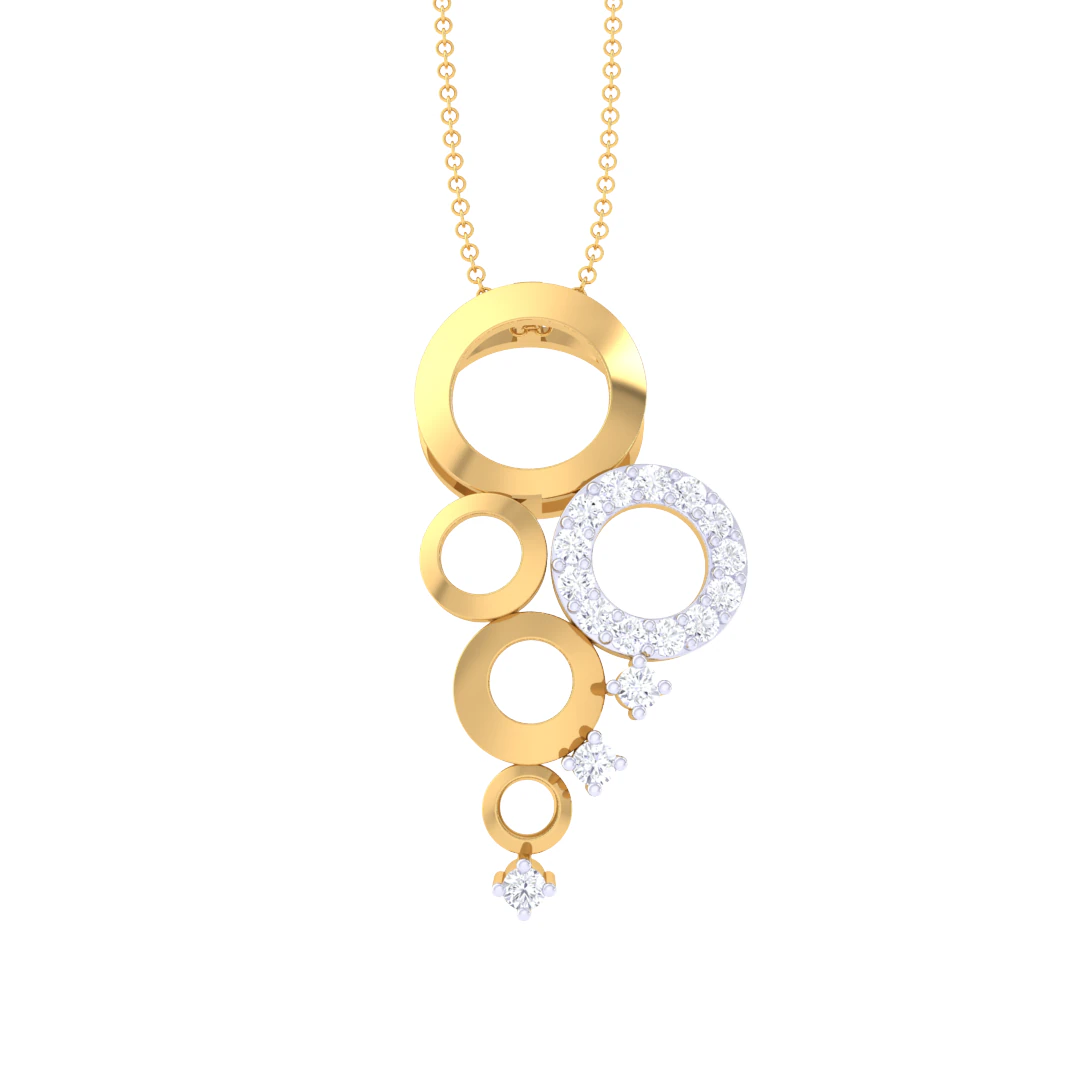 3D Printable Cad jewelry design of Lady diamond Pendant 3D Model .c4d .max .obj .3ds .fbx .stl .blend 