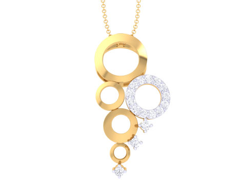3D Printable Cad jewelry design of Lady diamond Pendant Model 3D