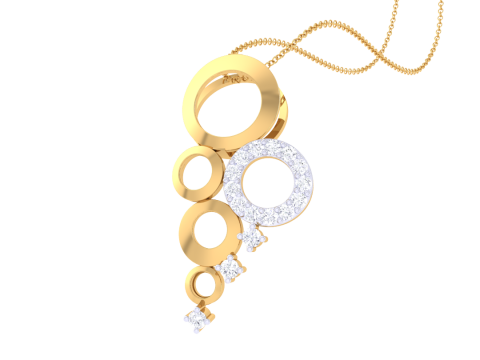 3D Printable Cad jewelry design of Lady diamond Pendant Modello 3D