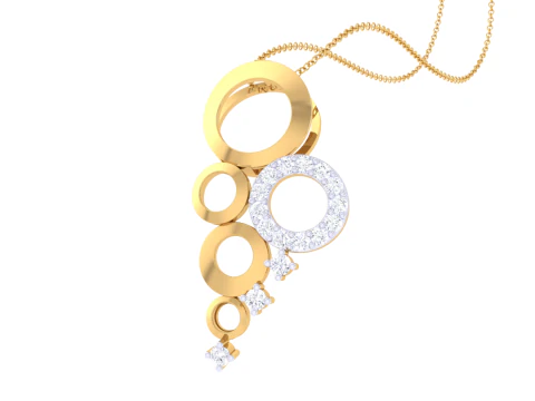 3D Printable Cad jewelry design of Lady diamond Pendant 3D Model